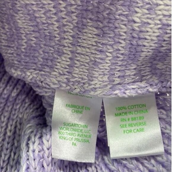 Lilly Pulitzer Maxcy Sweater Verbena Marl Size XS Lilac Purple - Picture 7 of 8